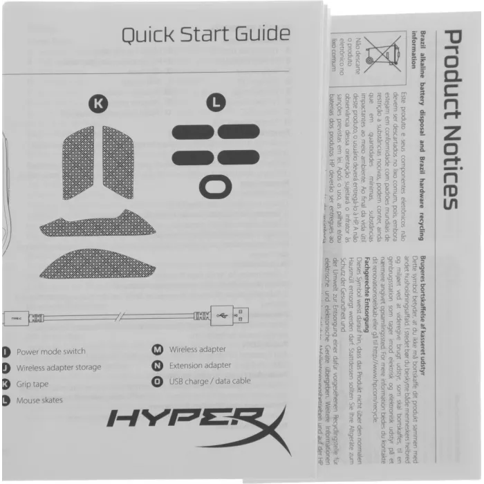Мышь HyperX Haste 2 черный оптическая 26000dpi беспров. BT/Radio USB 5but (6N0B0AA)