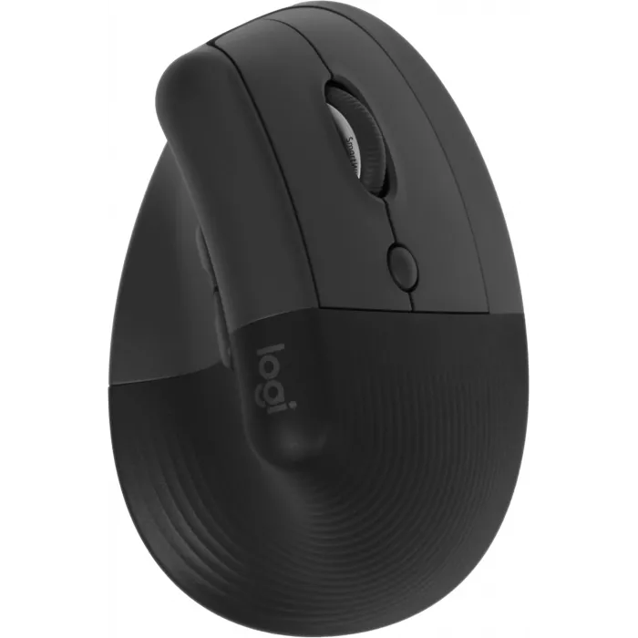 Мышь Logitech Lift графитовый оптическая 4000dpi silent беспров. BT/Radio USB для ноутбука 5but (910-006479)