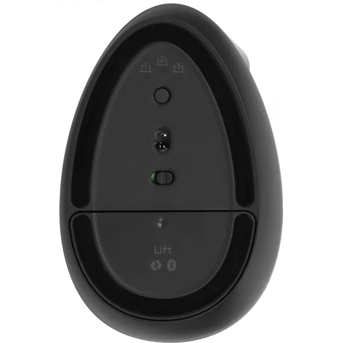Мышь Logitech Lift графитовый оптическая 4000dpi silent беспров. BT/Radio USB для ноутбука 5but (910-006479)