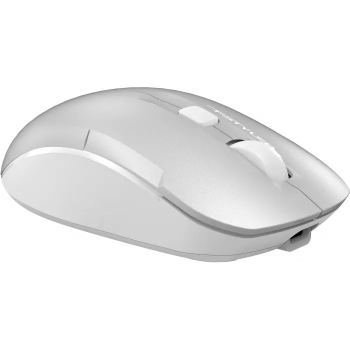 Мышь A4Tech Fstyler FB26CS Air2 серебристый/белый оптическая 2000dpi silent беспров. BT/Radio USB для ноутбука 4but (FB26CS AIR2 ICY WHITE)