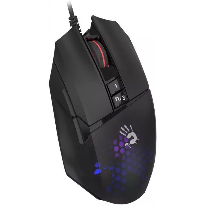 Мышь A4Tech Bloody W65 Max Mini черный оптическая 12000dpi USB 9but (W65 MAX MINI HONEYCOMB)