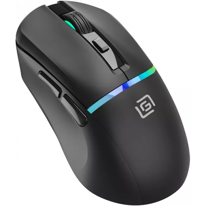 Мышь Оклик 775GW черный оптическая 5000dpi беспров. BT/Radio USB/USB-C 6but