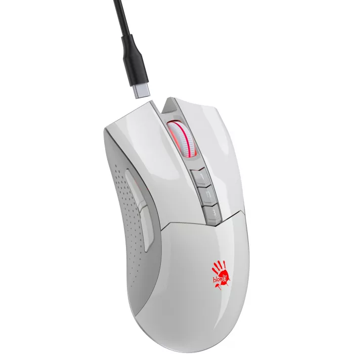 Мышь A4Tech Bloody R90 Plus белый оптическая 5000dpi беспров. USB 7but (R90 PLUS GREUISH WHITE)