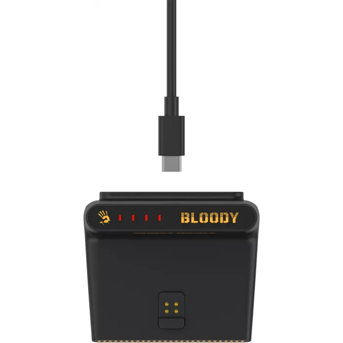 Мышь A4Tech Bloody R72 Ultra Duo Renegade черный оптическая 20000dpi беспров. USB/USB-C 7but