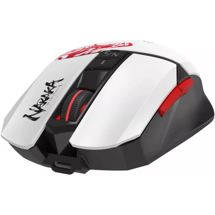 Мышь A4Tech Bloody R36 Ultra белый/черный/красный оптическая 12000dpi беспров. USB 7but (R36 ULTRA NARAKA USB)