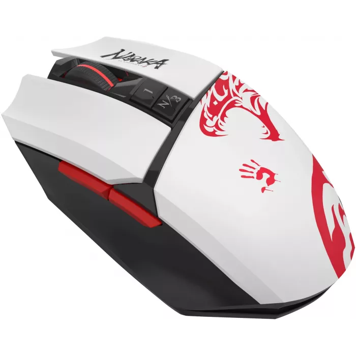 Мышь A4Tech Bloody R36 Ultra белый/черный/красный оптическая 12000dpi беспров. USB 7but (R36 ULTRA NARAKA USB)