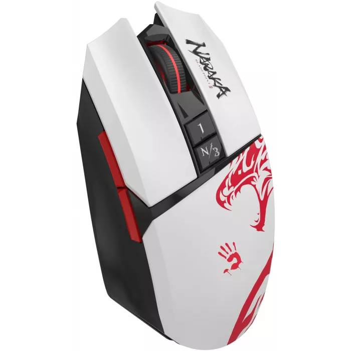 Мышь A4Tech Bloody R36 Ultra белый/черный/красный оптическая 12000dpi беспров. USB 7but (R36 ULTRA NARAKA USB)