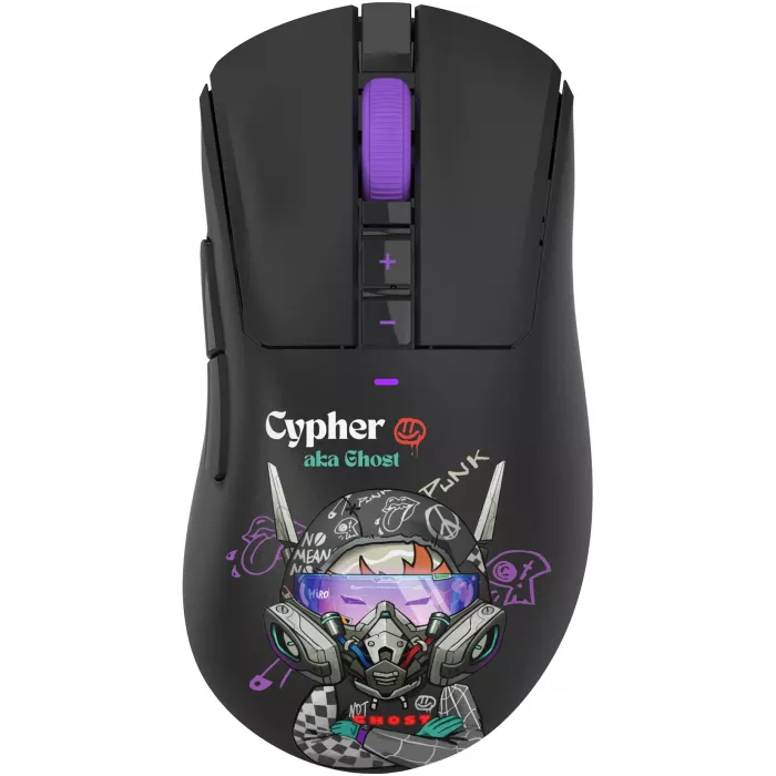 Мышь A4Tech Bloody R73 Pro черный/рисунок оптическая 26000dpi беспров. USB/USB-C 7but (R73 PRO CYPHER GHOST)