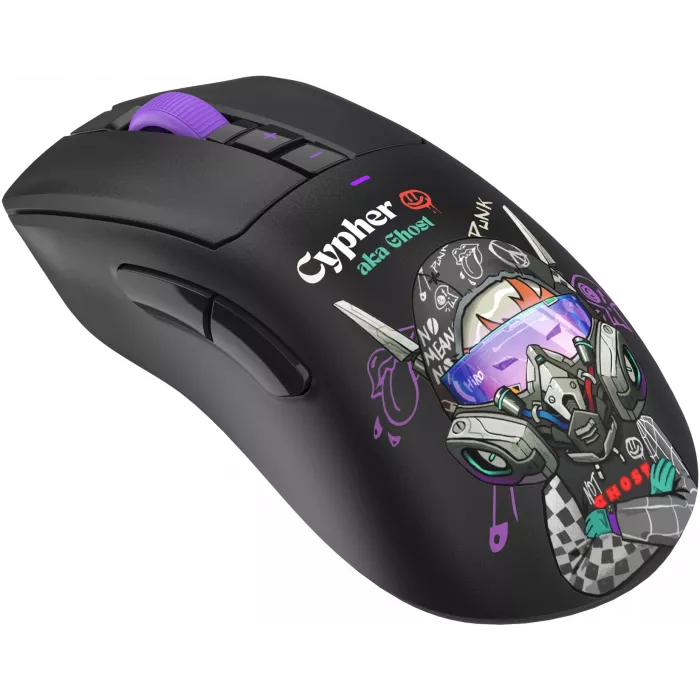Мышь A4Tech Bloody R73 Pro черный/рисунок оптическая 26000dpi беспров. USB/USB-C 7but (R73 PRO CYPHER GHOST)