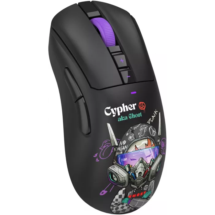 Мышь A4Tech Bloody R73 Pro черный/рисунок оптическая 26000dpi беспров. USB/USB-C 7but (R73 PRO CYPHER GHOST)