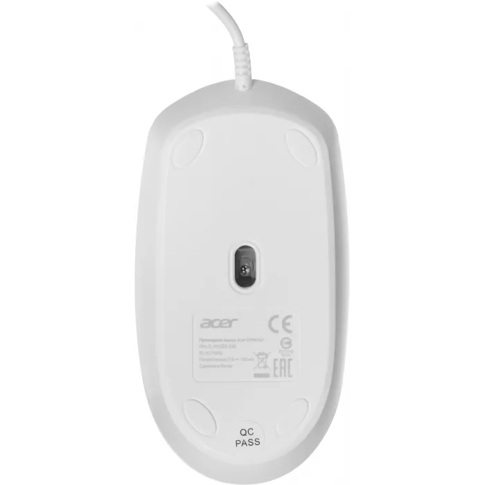 Мышь Acer OMW401 белый оптическая 2000dpi USB 4but (ZL.MCEEE.030)