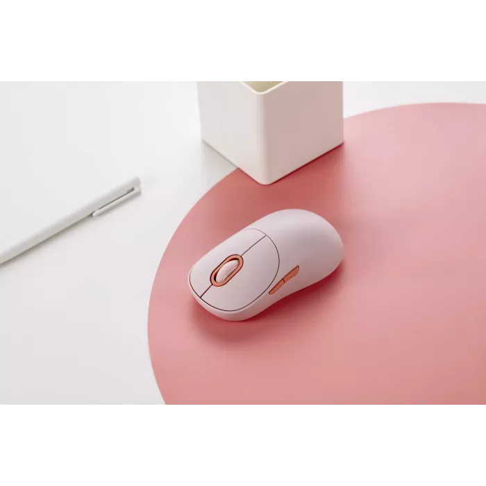 Мышь Xiaomi Wireless Mouse 3 розовый оптическая 1200dpi silent беспров. BT/Radio USB для ноутбука 4but (BHR8911GL)