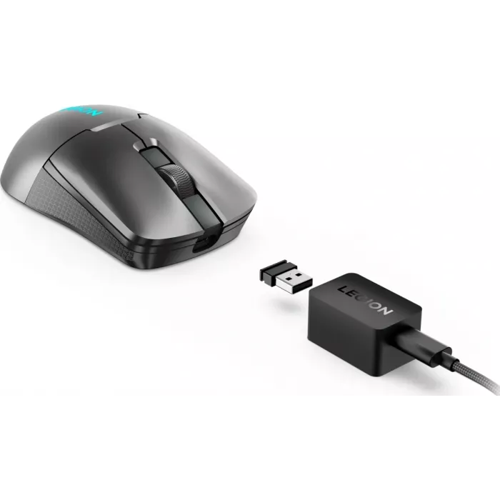 Мышь Lenovo Legion M600s Qi Wireless Gaming темно-серый оптическая 19000dpi беспров. BT/Radio USB 5but (GY51H47355)