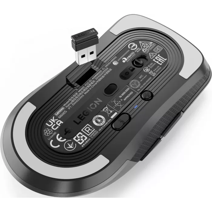 Мышь Lenovo Legion M600s Qi Wireless Gaming темно-серый оптическая 19000dpi беспров. BT/Radio USB 5but (GY51H47355)