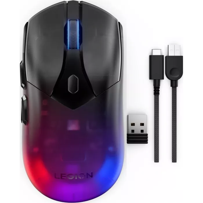 Мышь Lenovo Legion M410 Wireless RGB Gaming черный оптическая 16000dpi беспров. BT/Radio USB 5but (GY51P83012)