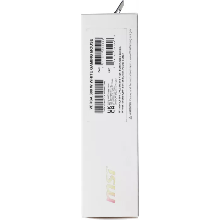 Мышь MSI VERSA 300 W MS-8ZBD белый оптическая 8000dpi беспров. BT/Radio USB 5but (S12-4301440-CLA)