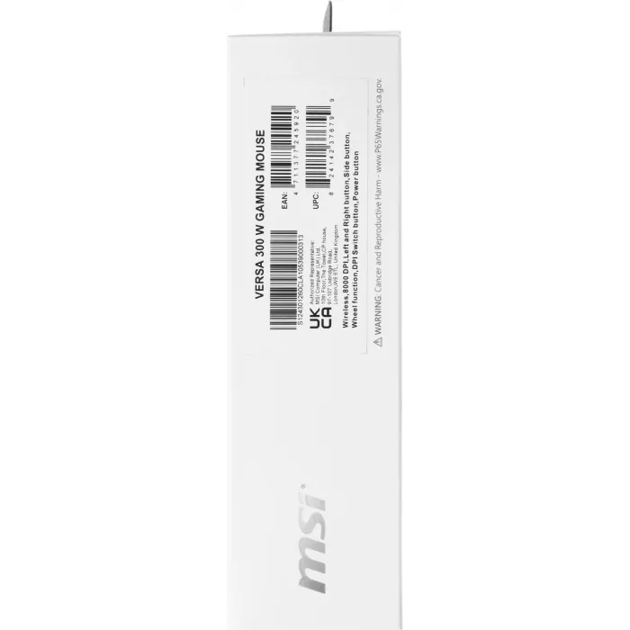 Мышь MSI VERSA 300 W MS-8ZBD черный оптическая 8000dpi беспров. BT/Radio USB 5but (S12-4301260-CLA)