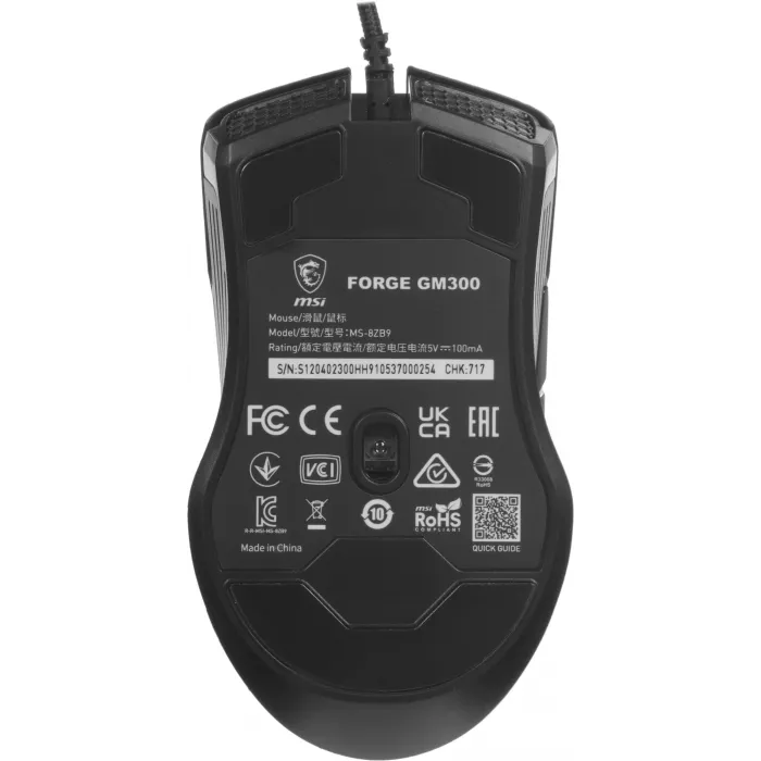 Мышь MSI Forge GM300 черный оптическая 7200dpi USB 6but (S12-0402300-HH9)