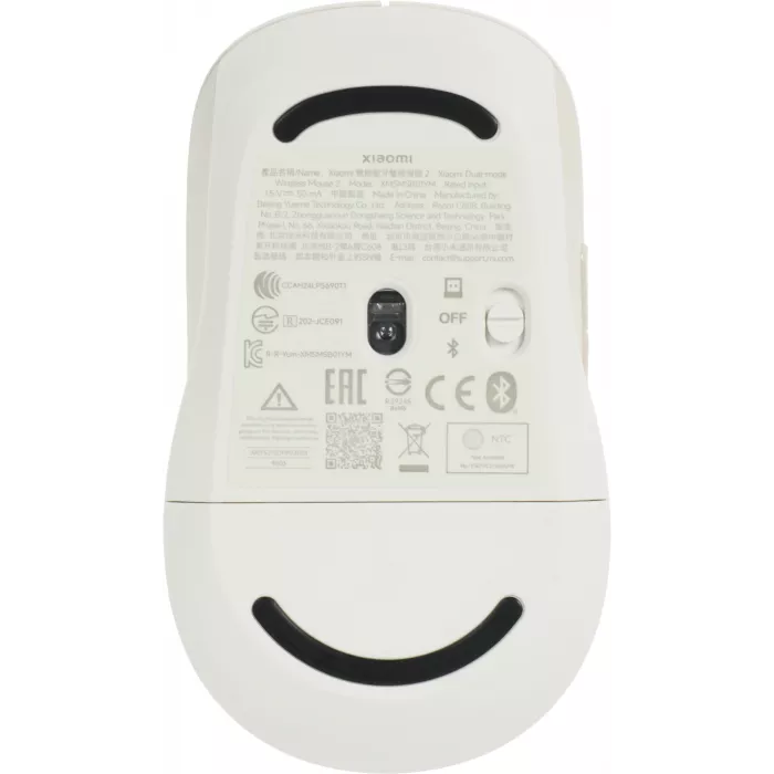 Мышь Xiaomi Dual-mode Wireless Mouse 2 белый оптическая 1200dpi silent беспров. BT/Radio USB для ноутбука 4but (BHR8849GL)
