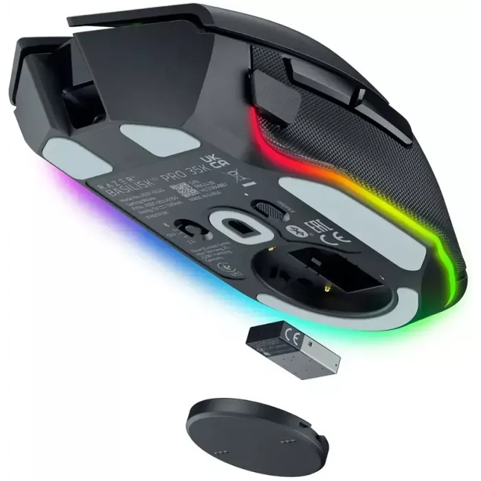 Мышь Razer Basilisk V3 Pro 35K черный оптическая 35000dpi беспров. BT/Radio USB-C/BT 11but (RZ01-05240100-R3G1)