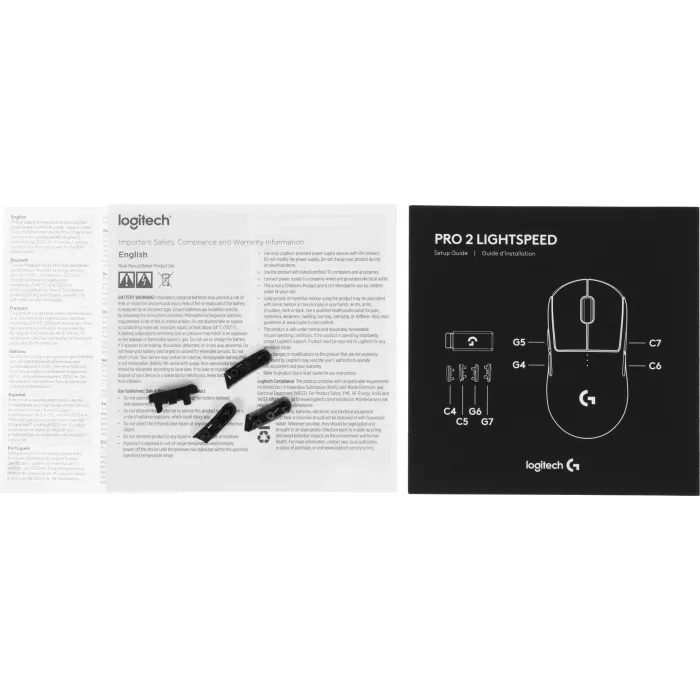 Мышь Logitech G Pro 2 Lightspeed черный оптическая 44000dpi беспров. USB 7but (910-007297)