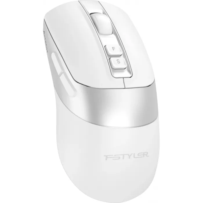 Мышь A4Tech Fstyler FB50CS Plus белый оптическая 3200dpi silent беспров. BT/Radio USB 7but