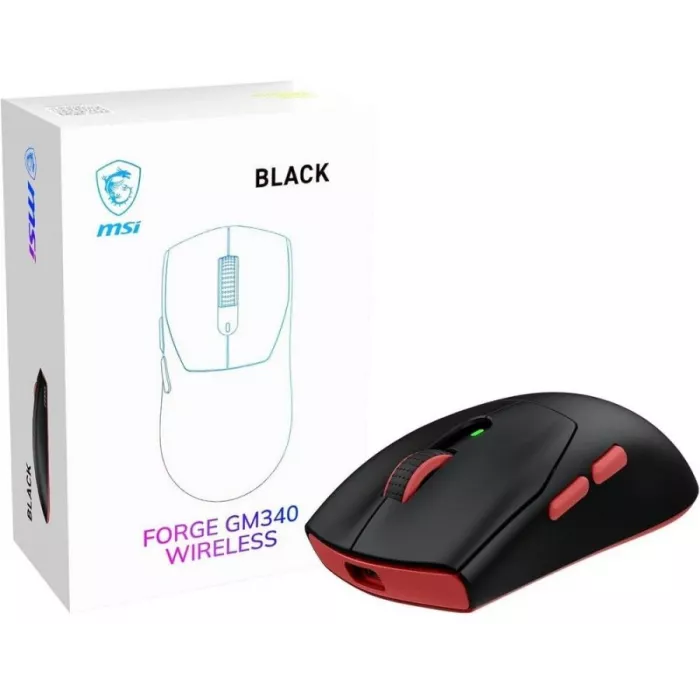 Мышь MSI Forge GM340 W черный оптическая 12000dpi беспров. BT/Radio USB 5but (S12-4301730-HH9)
