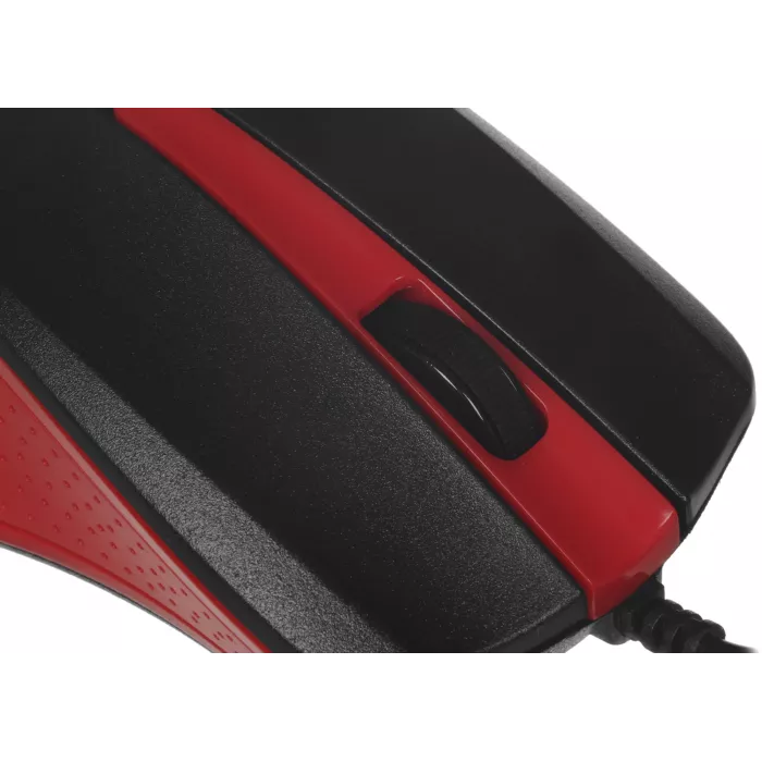 Мышь Оклик 225M черный/красный оптическая 1200dpi USB для ноутбука 3but (288237)