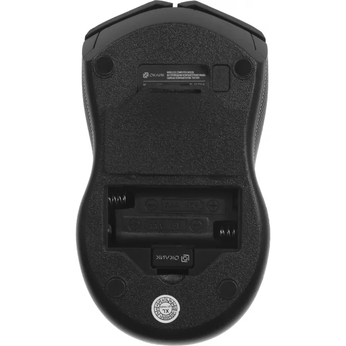 Мышь Оклик 615MW черный/красный оптическая 1200dpi беспров. USB для ноутбука 3but (412861)