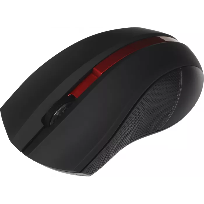 Мышь Оклик 615MW черный/красный оптическая 1200dpi беспров. USB для ноутбука 3but (412861)