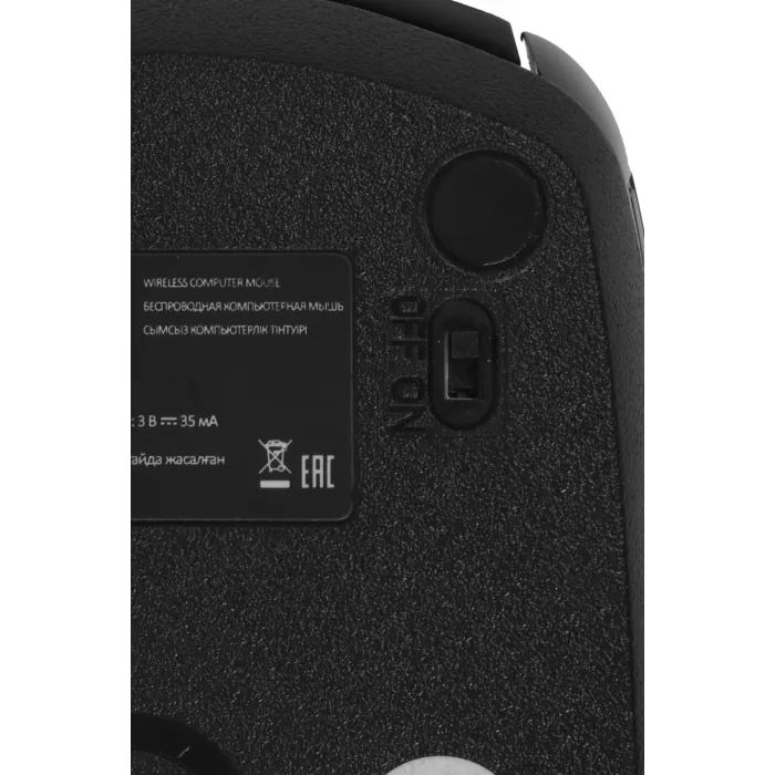 Мышь Оклик 455MW черный оптическая 1600dpi беспров. USB для ноутбука 6but (945818)