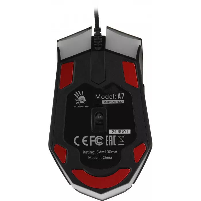 Мышь A4Tech Bloody A7 черный оптическая 6200dpi USB 8but