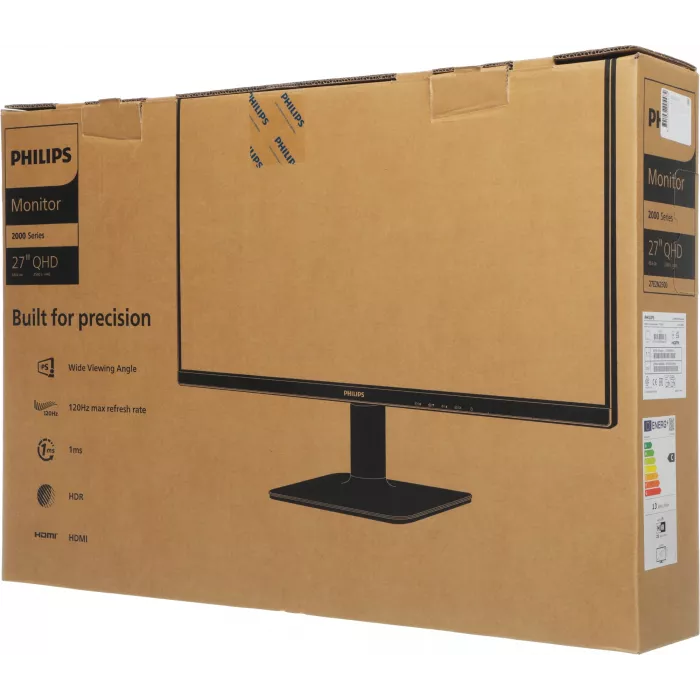 Монитор Philips 27" 27E2N2500 черный IPS LED 16:9 HDMI матовая 300cd 178гр/178гр 2560x1440 120Hz DP Quad HD 2K (1440p) 3.22кг