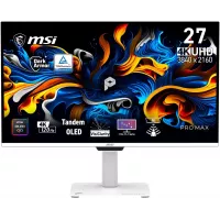 Монитор MSI 26.5" Max 271UPXW12G белый QD OLED LED 16:9 HDMI M/M матовая HAS Piv 250cd 178гр/178гр 3840x2160 120Hz FreeSync Premium Pro DP 4K USB 6.6кг