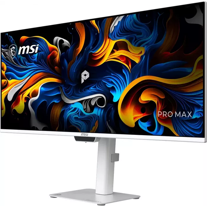 Монитор MSI 34" Max 341QPXW14G белый QD OLED LED 21:9 HDMI M/M полуматовая HAS Piv 250cd 178гр/178гр 3440x1440 144Hz FreeSync Premium Pro DP UW USB 8.9кг