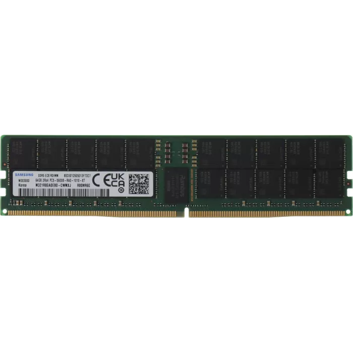 Память DDR5 Samsung M321R8GA0EB0-CWM 64Gb RDIMM ECC Reg Non Pull PC5-44800 5600MHz