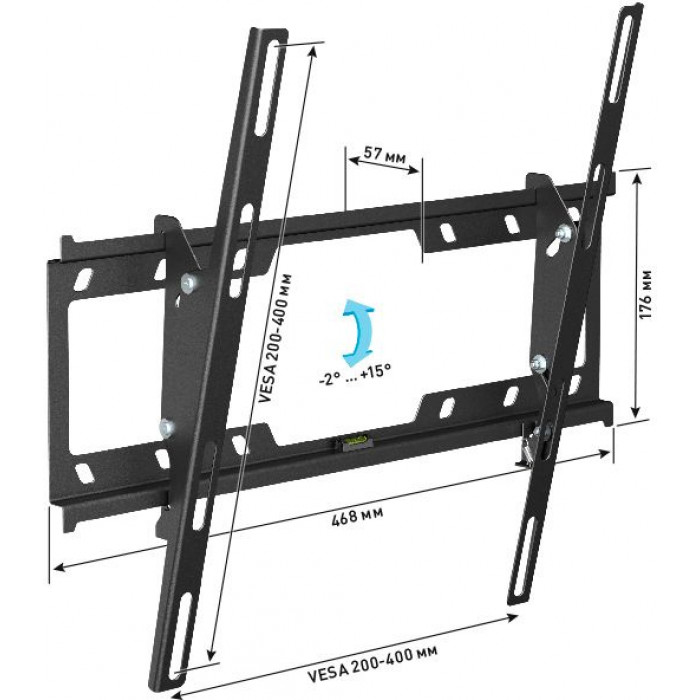 Кронштейн для телевизора Holder T4624-B черный 32"-55" макс.40кг настенный наклон