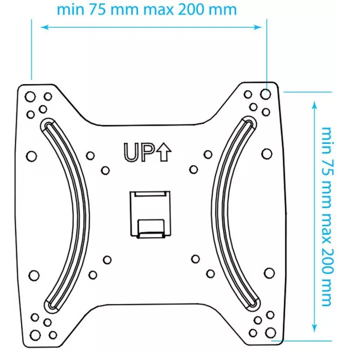 Кронштейн для телевизора Kromax OPTIMA-200 черный 15"-42" макс.25кг настенный фиксированный