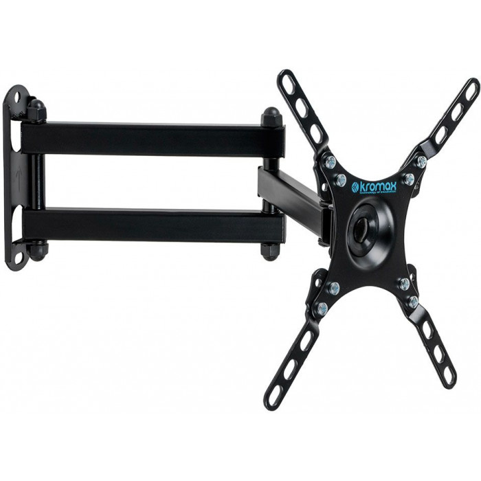 Кронштейн для телевизора Kromax DIX-13 черный 15"-42" макс.20кг настенный поворотно-выдвижной и наклонный