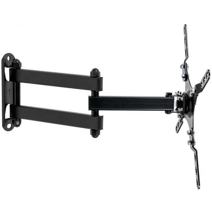 Кронштейн для телевизора Kromax DIX-13 черный 15"-42" макс.20кг настенный поворотно-выдвижной и наклонный
