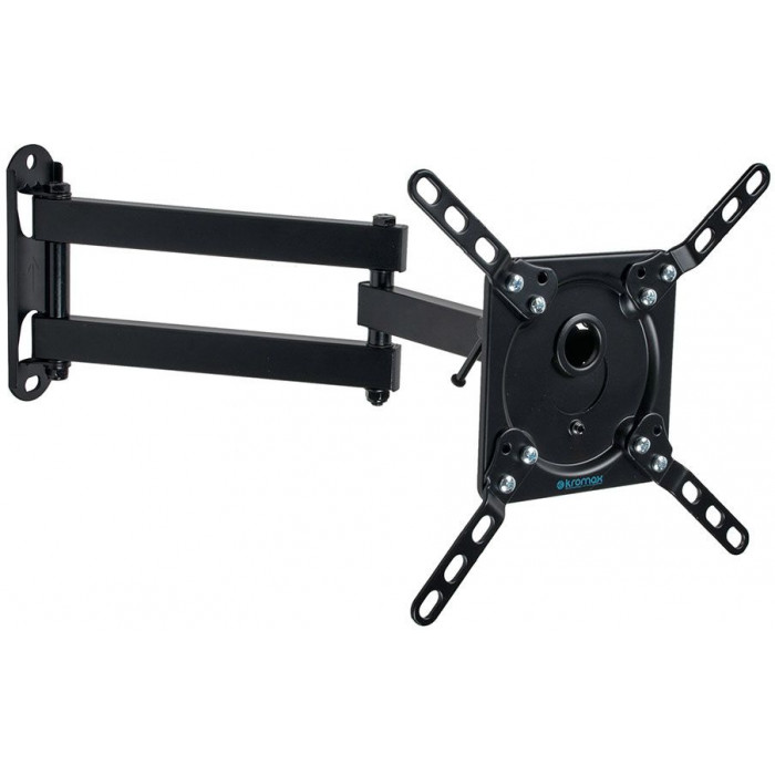 Кронштейн для телевизора Kromax DIX-14 черный 15"-42" макс.20кг настенный поворотно-выдвижной и наклонный