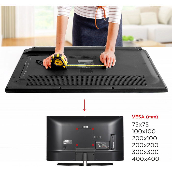 Кронштейн для телевизора Holder LCD-5566-W белый 32"-55" макс.45кг настенный поворотно-выдвижной и наклонный
