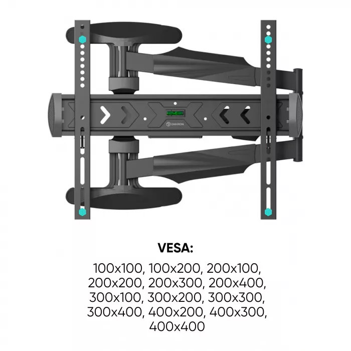 Кронштейн для телевизора Onkron NP47 черный 40"-75" макс.35кг настенный поворот и наклон