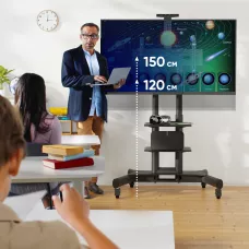 Стойка для телевизора Onkron TS1552 черный 40"-70" макс.60.5кг напольный мобильный