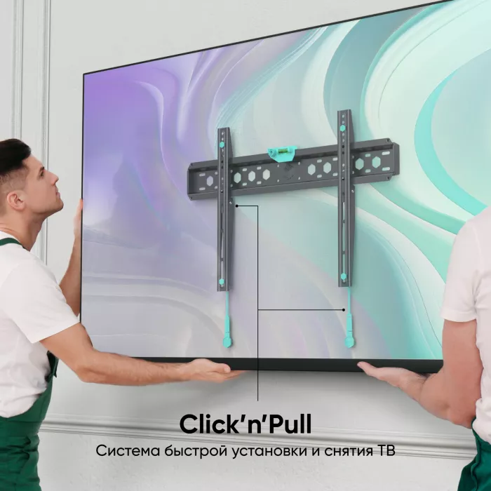 Кронштейн для телевизора Onkron FM6 черный 43"-85" макс.68.2кг настенный фиксированный