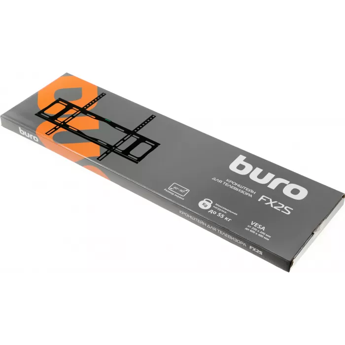Кронштейн для телевизора Buro FX2S черный 40"-90" макс.55кг настенный фиксированный