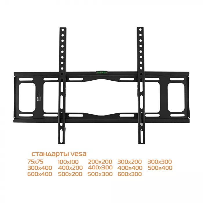 Кронштейн для телевизора Buro FX2S черный 40"-90" макс.55кг настенный фиксированный
