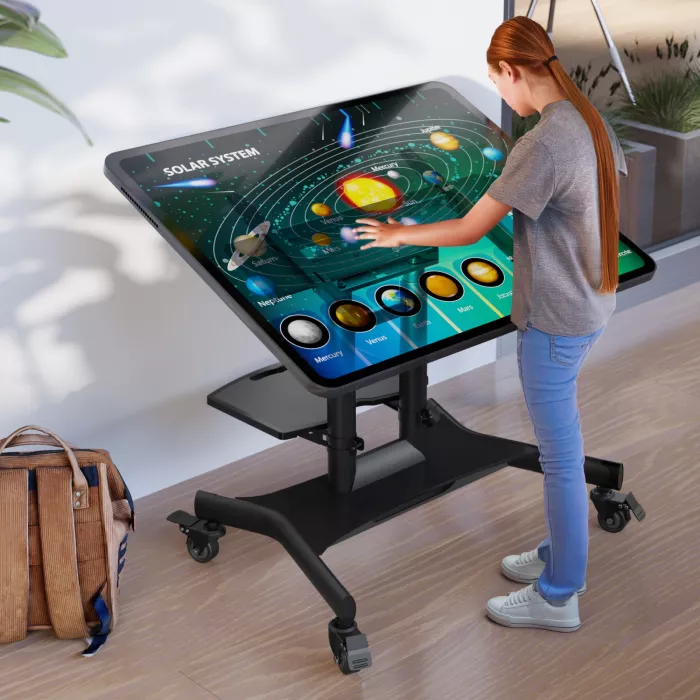 Стойка для телевизора Onkron TS1350 черный 32"-70" макс.45кг напольный мобильный