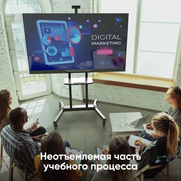 Стойка для телевизора Onkron TS1891 черный 50"-90" макс.100кг напольный мобильный