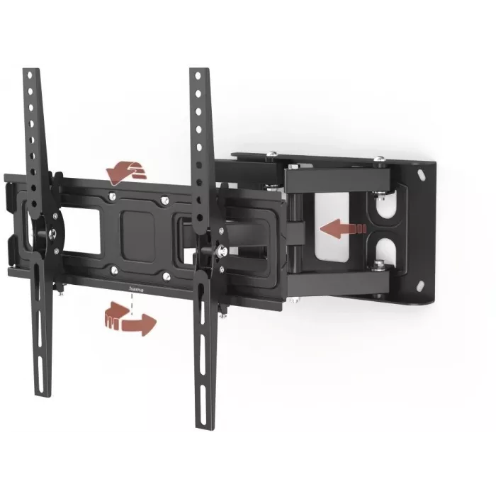 Кронштейн для телевизора Hama 00220830 черный 32"-65" макс.40кг настенный поворотно-выдвижной и наклонный